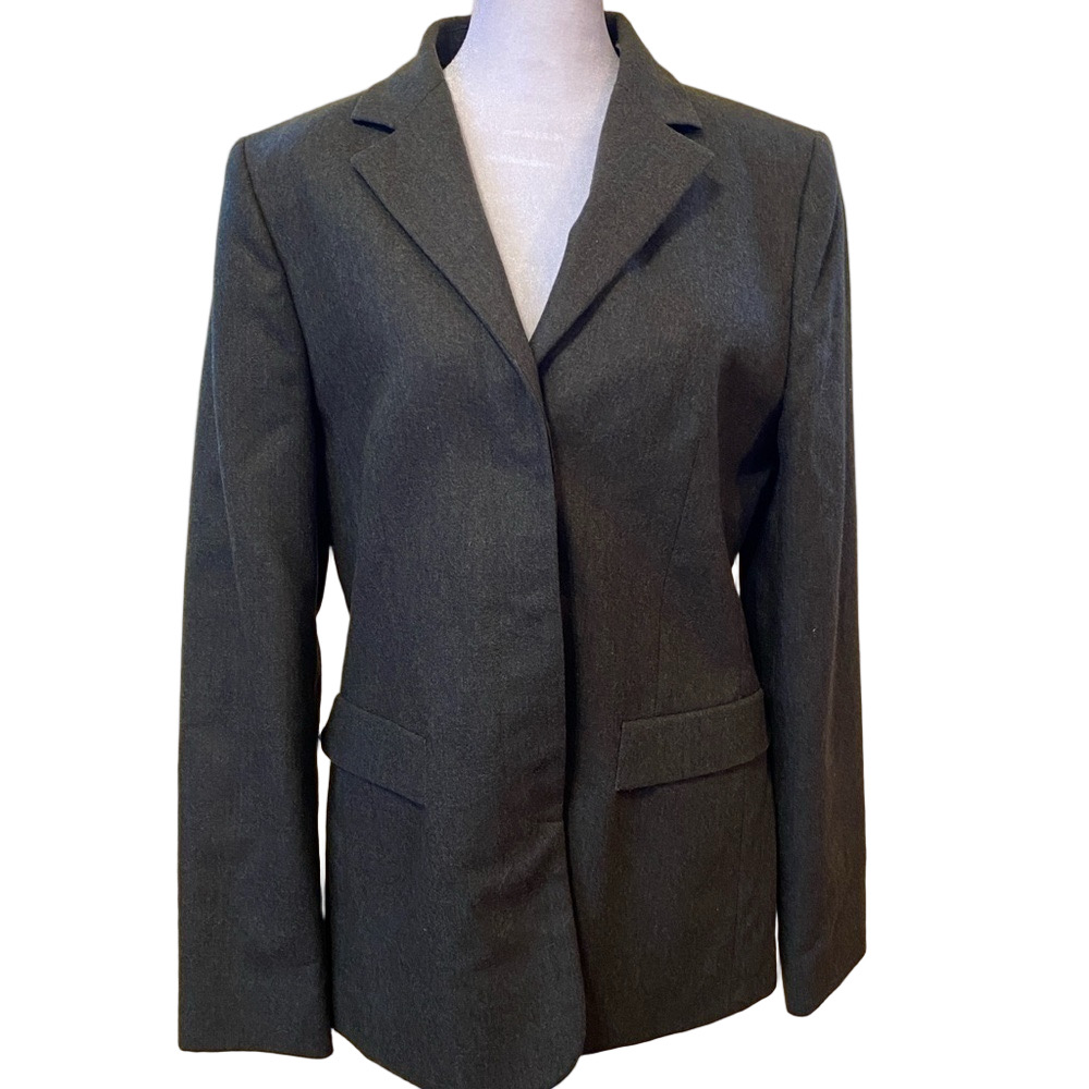Moschino Blazer Lined Gray Green Womens Size 10